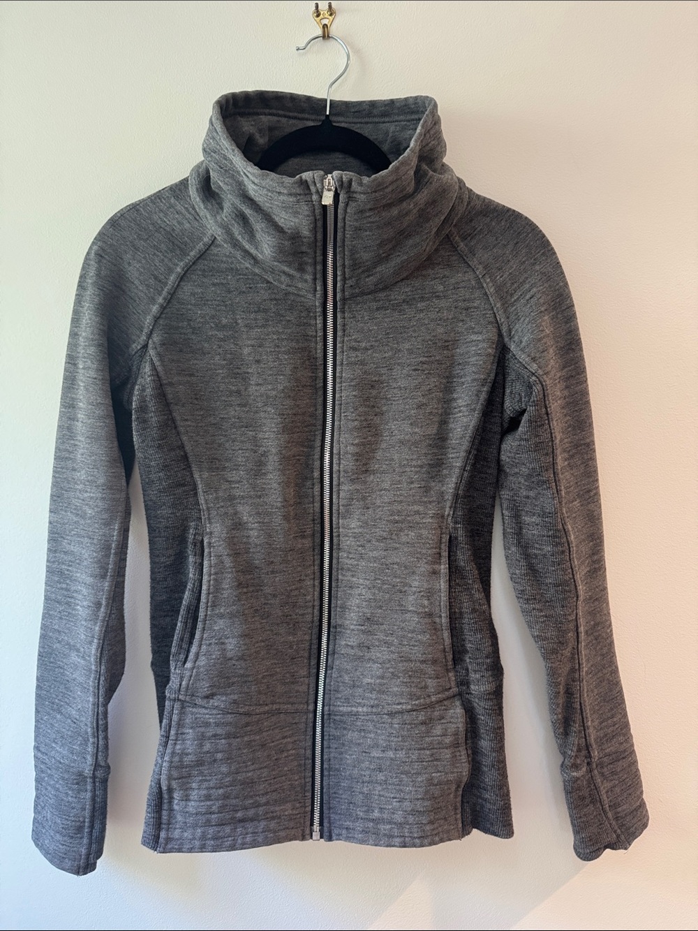 lululemon athletica Grey Full-Zip Funnel Neck Jacket